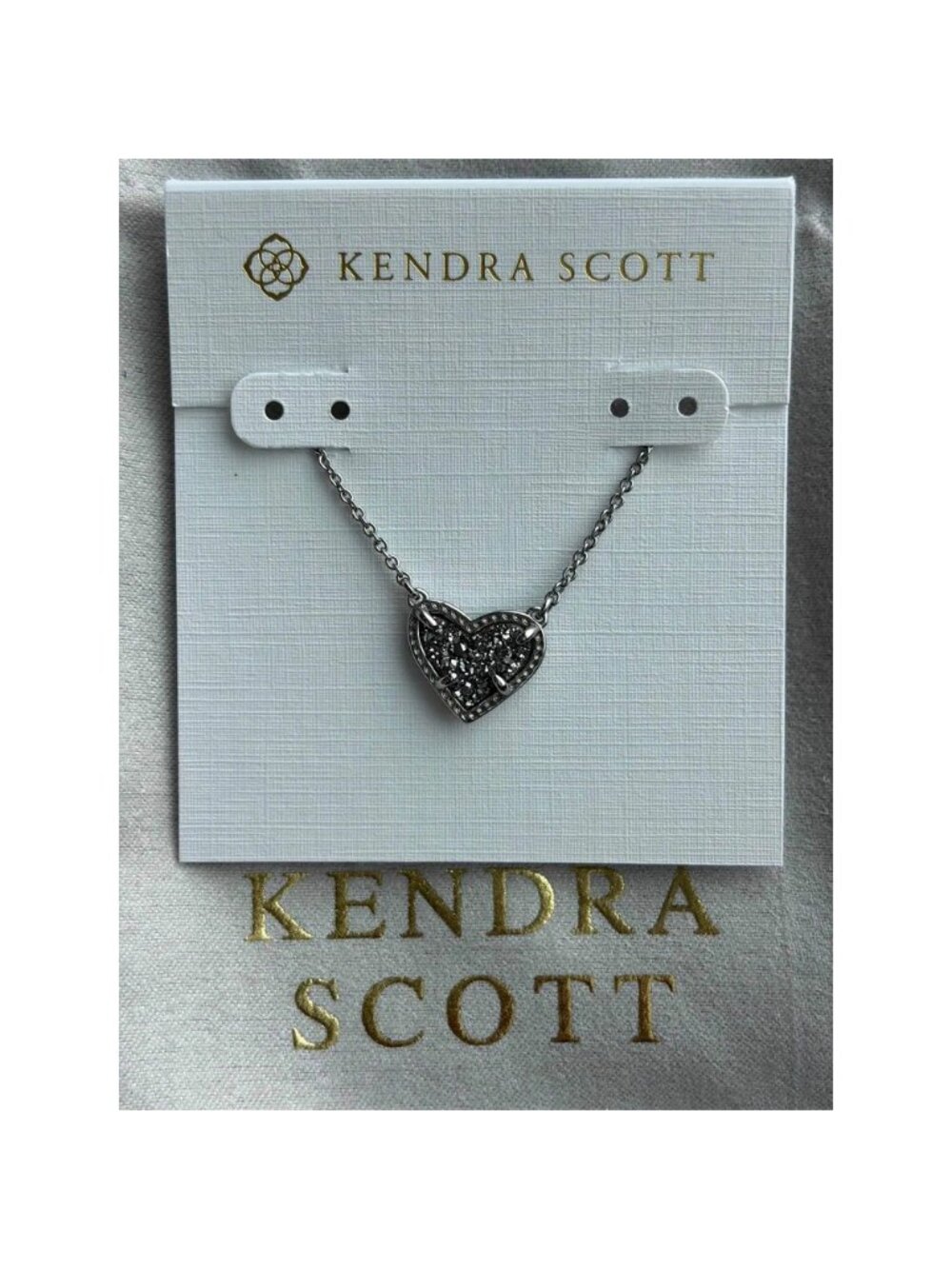 Kendra Scott Black Heart Pendant Necklace